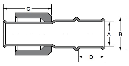 RLS Press Fitting - SAE/Euro Flare - 1/2" FF HNBR