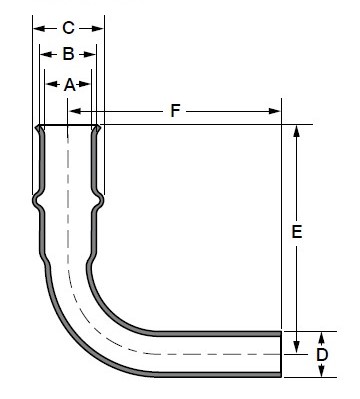 RLS Press Fitting - Street Elbow 90 Degree - 5/8" M/F HNBR