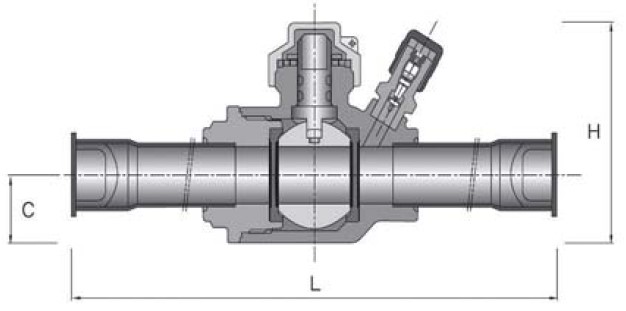 Essen Ball Valve 3/4" - with 1/4" Access Port - 60 Bar