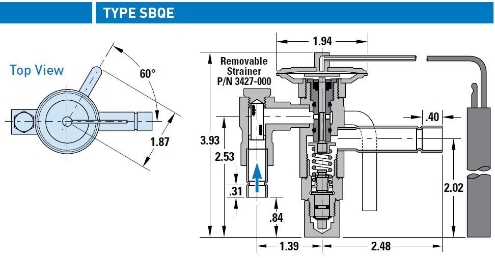 TX Valve R507/R404A Low Temp 3/8" x 1/2" ODS Balanced Port