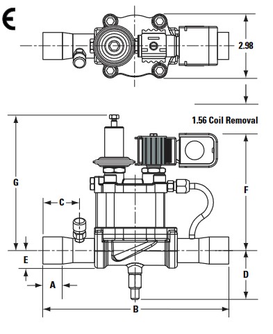 Evaporator Pressure Regulator - 0-100PSI - 1-3/8" ODS