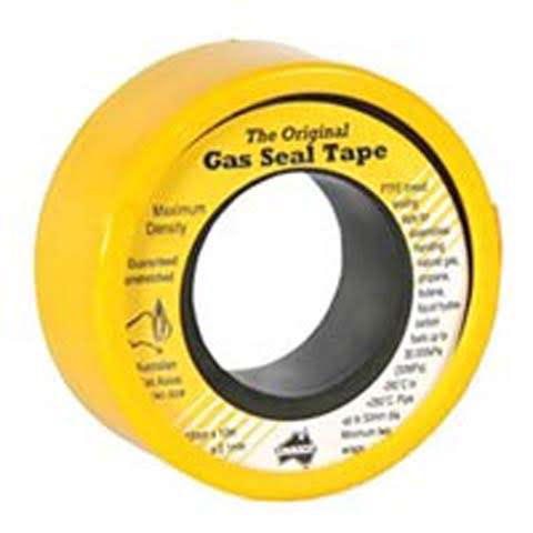 Teflon Gas Threadseal Tape - Yellow - 12mm x 10m 