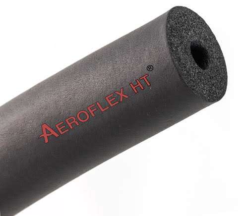 Aeroflex®-HT is an EPDM-base (Ethylene Propylene Diene Monomer Synthetic Rubber) closed cell light weight elastomeric thermal insulation designed for solar & heating applications with service temperatures up to +150°C.

Aeroflex®-HT has a low thermal conductivity value, low smoke and flammability, which is self-extinguished &does not melt when burnt, plus excellent UV & weather resistance properties, which are suitable for outdoor applications.

Independently Certified to BCA 2011 (Requiring Compliance with AS/NZ 4859.1) 
Wall Thickness meets R values per AS/NZ3500.4:2003
Maximum Service temperature of +150°C 
Decomposition Temperature of +250°C 