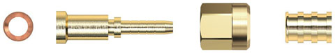 Straight Connector x 1/4" F/Flare - 4mm hose, Pack of 10