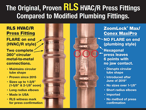 RLS Press Fitting - Coupling - 3/8