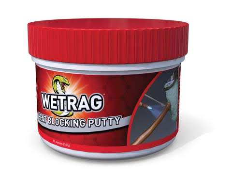 WetRag is a reusable heat blocking putty that keeps piping and sensitive components cooler than traditional wet rag applications during brazing, soldering or welding. It is made from the same materials found in the heat shield of the space shuttle. Simply apply, remove and reuse.