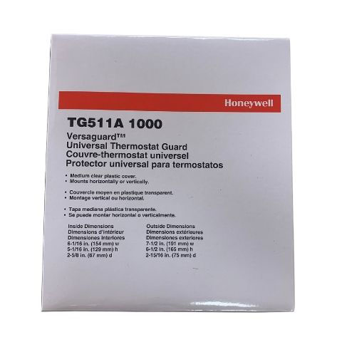 Thermostat Guard, Med, Clear Cover & Ring Base, Wall Plate