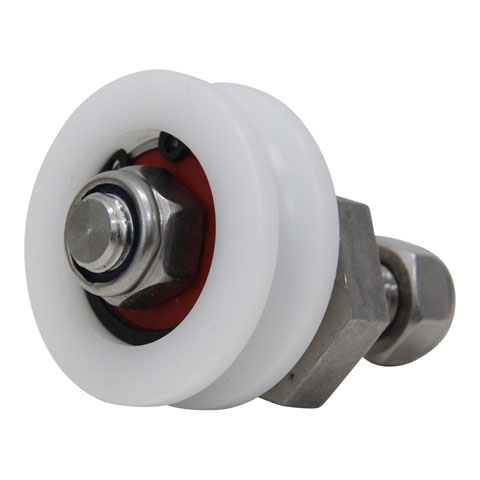 Eccentric U Profile Wheel Assembly - 50mm White