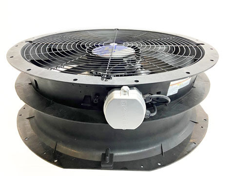 Axial Fan 800mm 3PH EC Blue w/ Plastic Round Guard (Induced)
